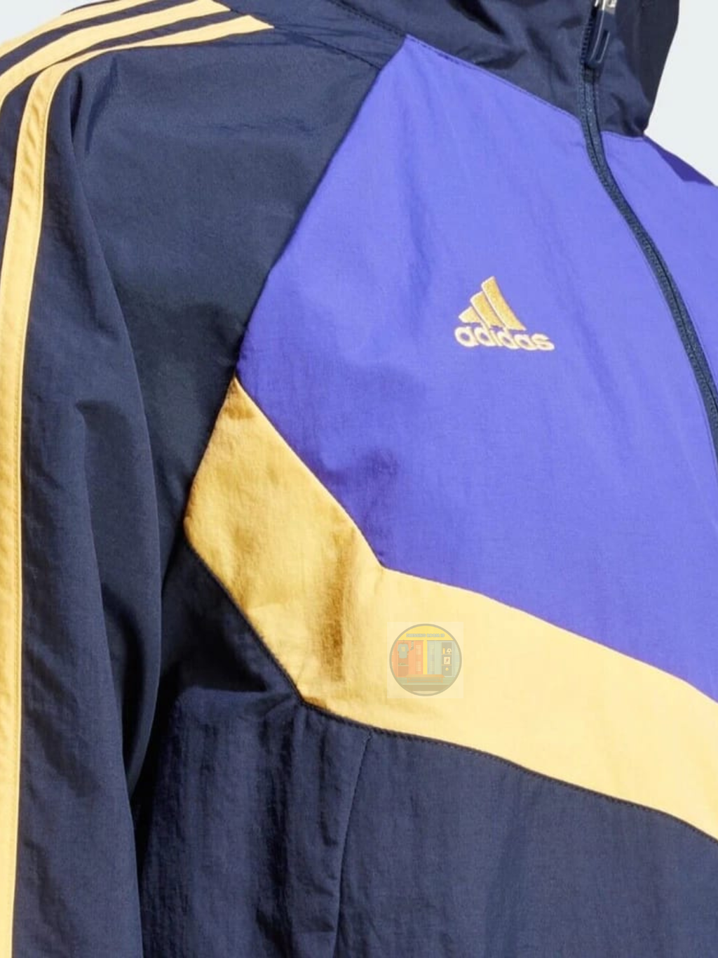 Real Black/Blue/Yellow Windbreaker