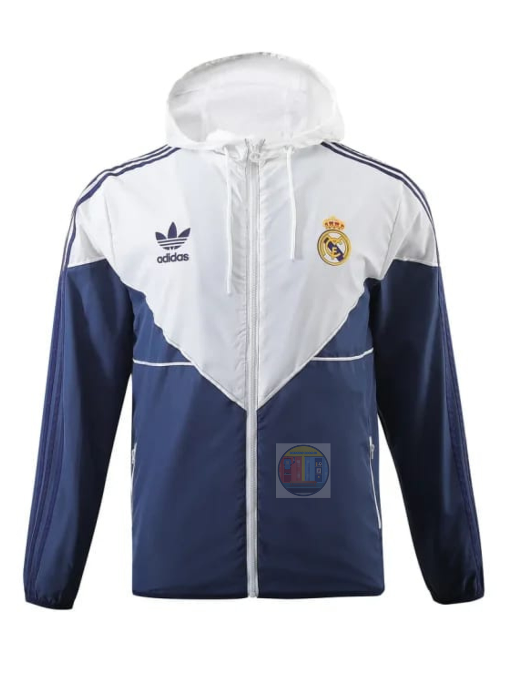 Real 2025 White/Blue Windbreaker