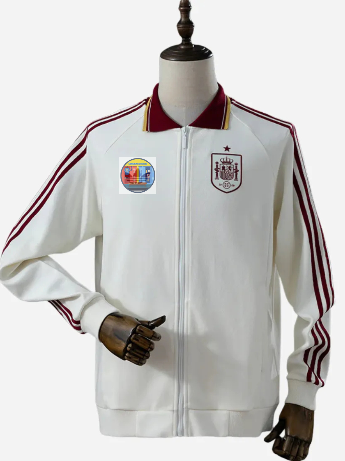 Spain 26 White Maroon Windbreaker